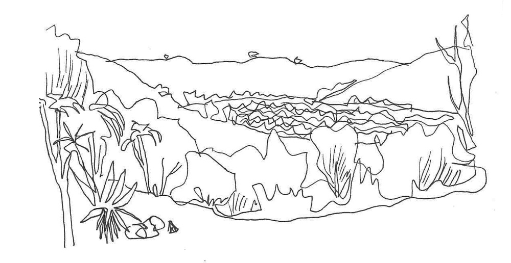 Thorsten's sketch of the Cradle of Humankind