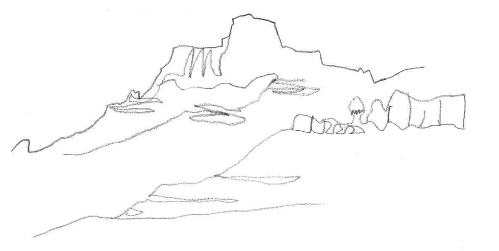 Thorsten's sketch of the Devil's Hook trail