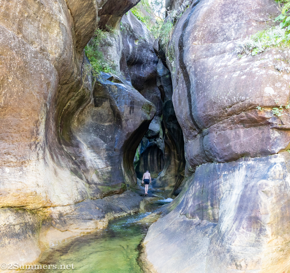 Thorsten in the stone tunnel