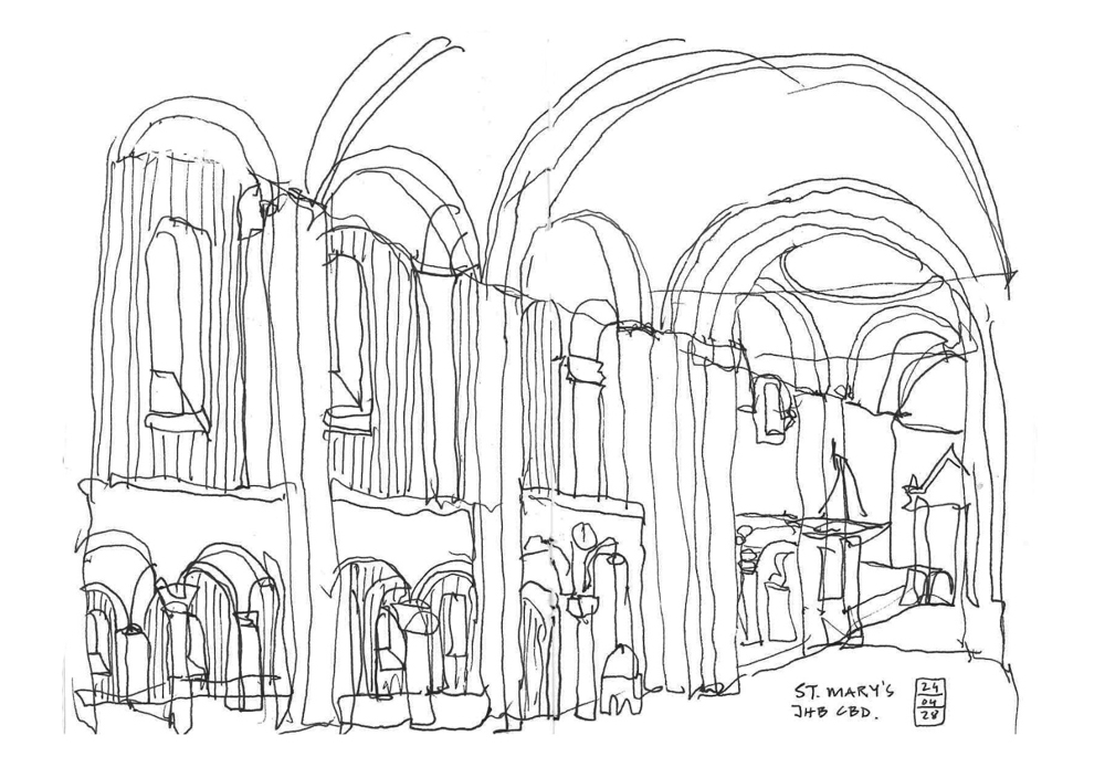 Church sketch by @TheThinking_Hand