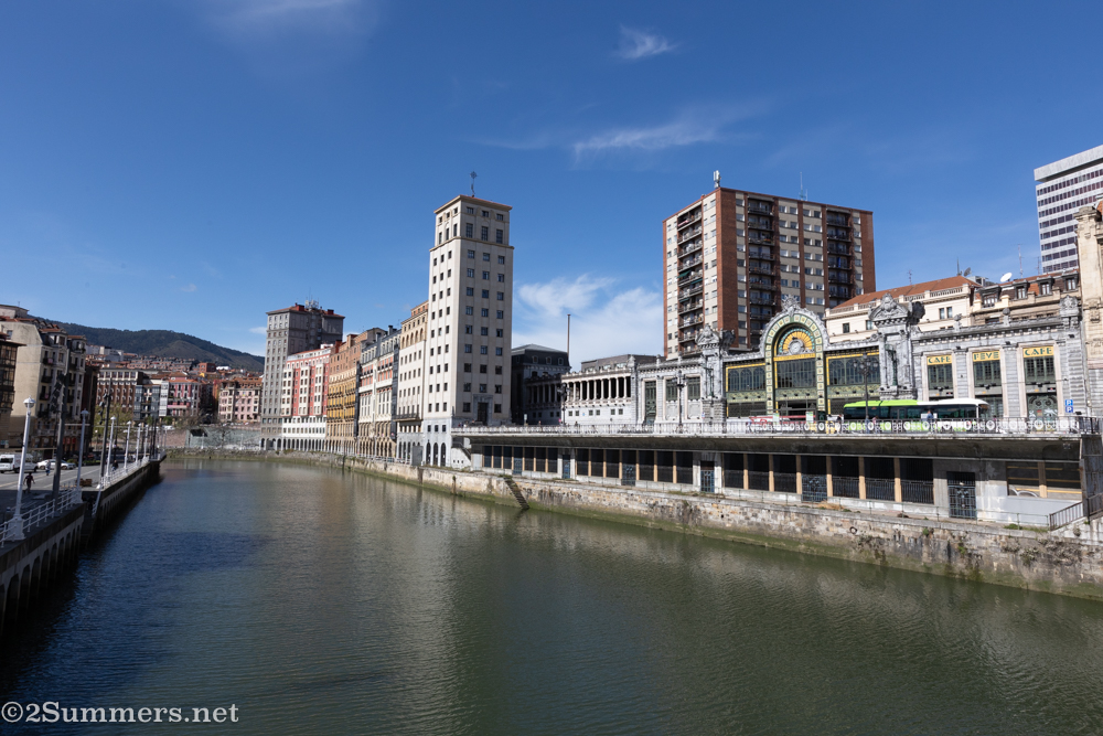 View along Bilbao's river