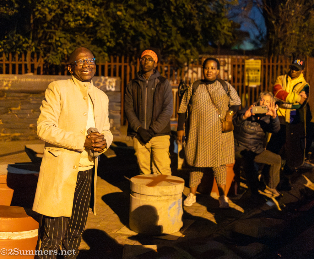 Seth Mazibuko addresses the crowd